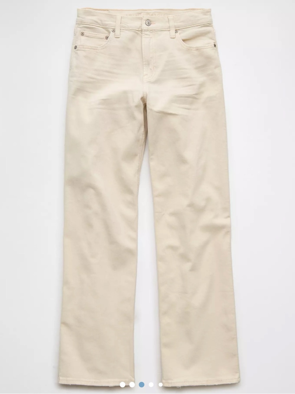 AE Stovepipe High Rise Stretch Ecru Denim